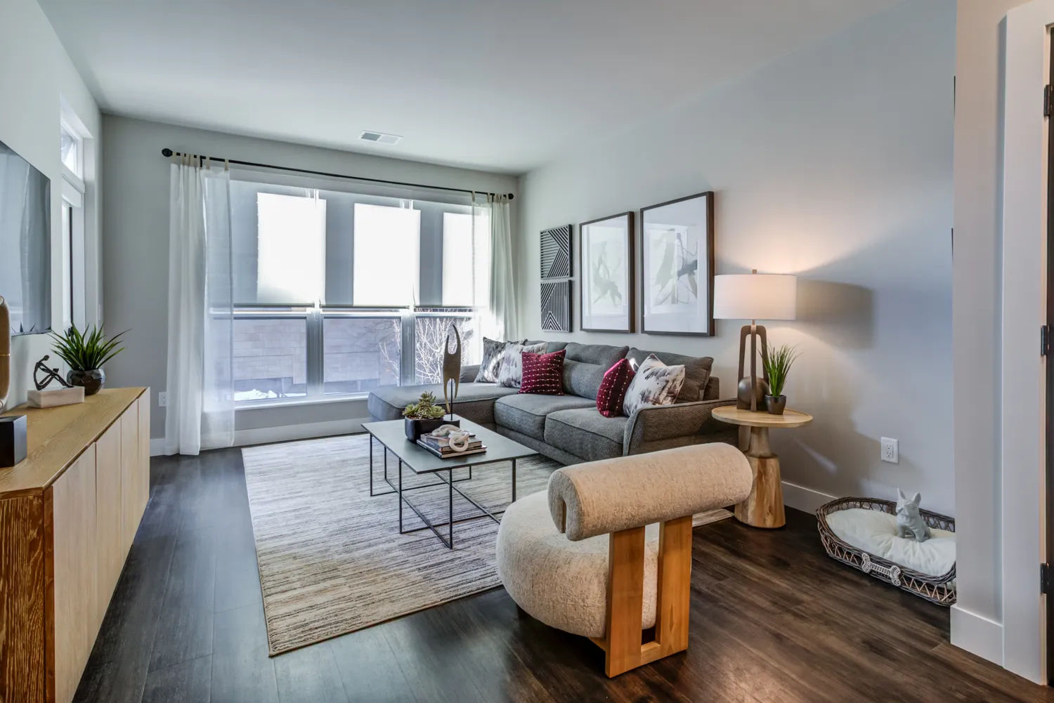 Rowe Milwaukee luxury living room.